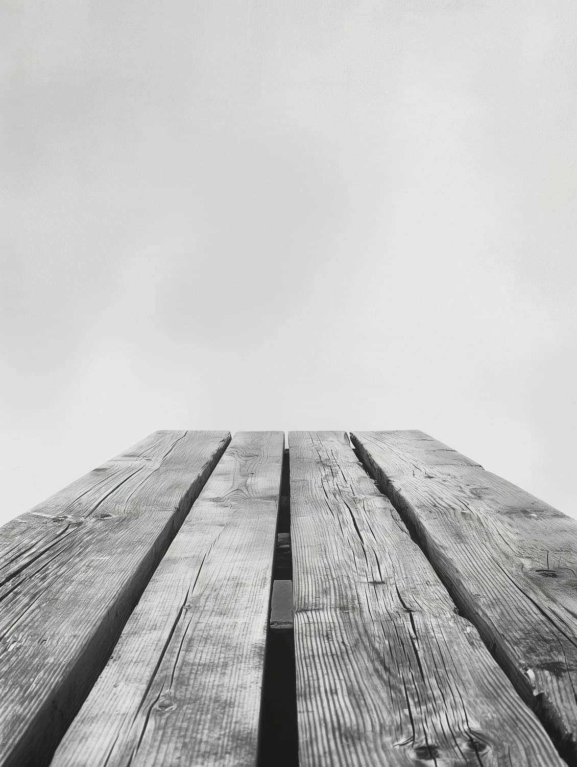 Weathered oak planks showing natural grain